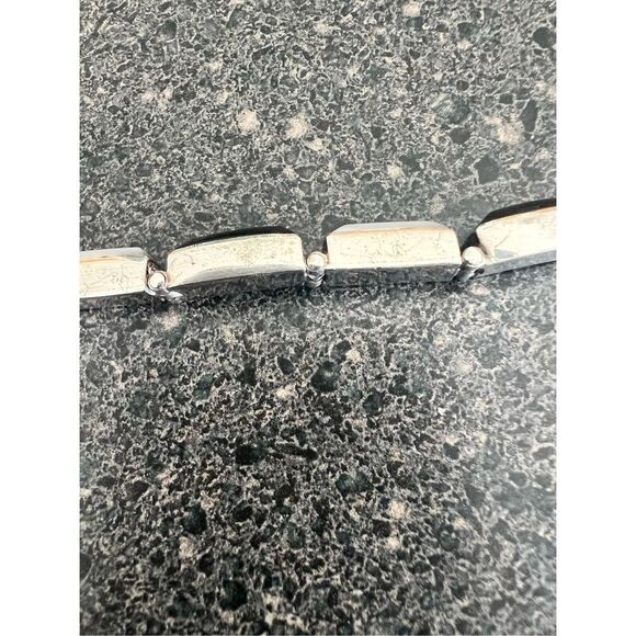 Vintage Sterling silver 925 Bracelet /w genuine Agate stones - Picture 15 of 16